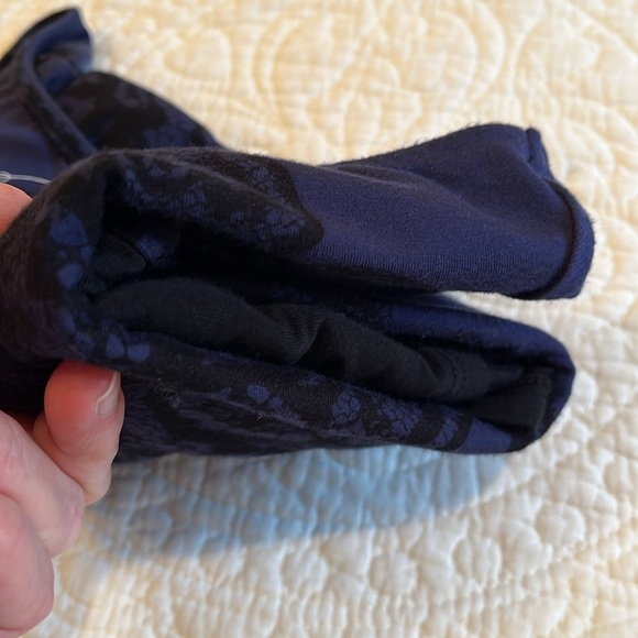 SOMA Sleep Shirt Gown 3/4 Sleeve Small Black Blue Print Soft Lightweight Lounge - Picture 15 of 16